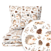 CZTERY SŁONIE Pościel Dziecięca do Łóżeczka 2el PRODUKT POLSKI - Jeżyki, 120x90