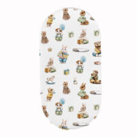 PRZEŚCIERADŁO DO GONDOLI WÓZKA KOŁYSKI BAWEŁNA, Cztery Słonie - Urodzinowe przyjęcie