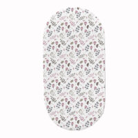 PRZEŚCIERADŁO DO GONDOLI WÓZKA KOŁYSKI BAWEŁNA, Cztery Słonie - Listki różowe