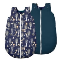 ŚPIWOREK DO SPANIA NIEMOWLĘCY BAWEŁNA 100% PRODUKT POLSKI - LAS CIEMNY, GRANAT, Zimowy