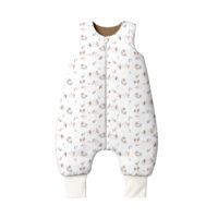 ŚPIWOREK DO SPANIA Z NOGAWKAMI NIEMOWLĘCY BAWEŁNA 100% PRODUKT POLSKI - BRZYDKIE KACZĄTKO, kakao, Całoroczny 0-12m