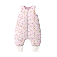 ŚPIWOREK DO SPANIA Z NOGAWKAMI NIEMOWLĘCY BAWEŁNA 100% PRODUKT POLSKI - GĘSI SEN, brudny róż, Całoroczny 12-24m