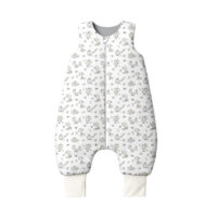 ŚPIWOREK DO SPANIA Z NOGAWKAMI NIEMOWLĘCY BAWEŁNA 100% PRODUKT POLSKI - LISKI, szary, Całoroczny 0-12m