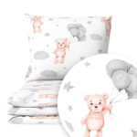 CZTERY SŁONIE Pościel Dziecięca do Łóżeczka 2el PRODUKT POLSKI - TEDDY, 135x100