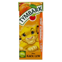 Tymbark Sok 100% w Kartoniku, 200ml - Król Lew Pomarańcza - Jabłko 200ml