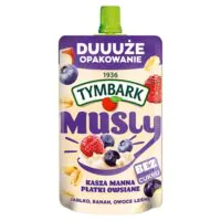 Tymbark Mus Musly 170g - Kasza Manna - Płatki Owsiane - Owoce Leśne