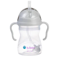 Bidon ze Słomką, 240ml, B.Box - Szary