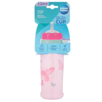 Bidon Niekapek, 350ml, 12m+, Canpol Babies - Różowe Motyle
