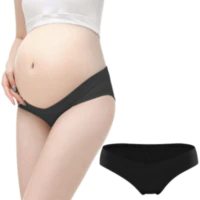 Majtki Ciążowe Bawełniane - Czarny