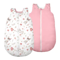 ŚPIWOREK DO SPANIA NIEMOWLĘCY BAWEŁNA 100% PRODUKT POLSKI - POLNA MYSZ, PASTELOWY RÓŻ, Całoroczny 6-18m