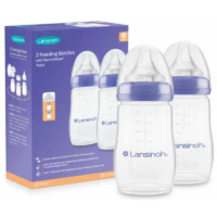 Butelki i Smoczki do Butelek  NaturalWave, Lansinoh - 2x Butelka 240ml 3m+