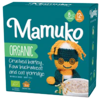 Organiczne Kaszki Mamuko 200g - Owies - Jasna Gryka - Jęczmień 12m+