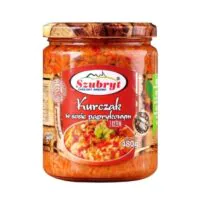 Szubryt- Dania gotowe w słoiku, dania gotowe, w sloiku - Kurczak w sosie paprykowym z ryżem.