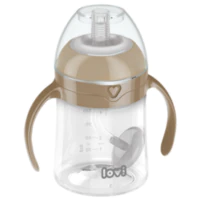 Kubek Niekapek ze Słomką i Odważnikiem, 150ml, Lovi Kubek 360st, 250ml - Brązowy