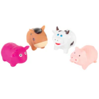 Zabawki do Kąpieli dla Dzieci - Zabawki Kąpielowe Farma 4 szt. Akuku