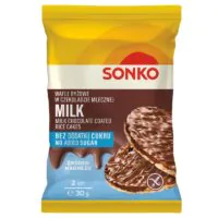 Sonko-Wafle Ryżowe - Wafle ryzowe w czekoladzie mlecznej bez dodatku cukru Sonko 30g