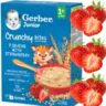 Gerber Junior Crunchy Bites Kaszka 8 zbóż z truskawką 200 g