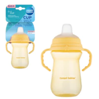 Kubek Niekapek Silikonowym Ustnikiem First Cup, Canpol - Żółty, 250ml