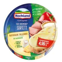 Hochland - serek topiony - Sortett 180g Krążek
