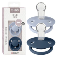 Smoczki De Lux, 2pak, 0-36m, Bibs - DUSTY BLUE & STEEL BLUE, 0-36 m