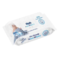 Nawilżane Chusteczki 99% Water, Aqua Wipes - Białe, 1 sztuka