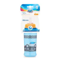 Bidon Niekapek, 350ml, 12m+, Canpol Babies - Samochody Ciemny Niebieski