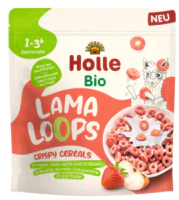 Płatki Śniadaniowe - BIO CHRUPIĄCE PŁATKI ZBOŻOWE KRĄŻKI TRUSKAWKOWA LAMA 125g
