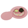 Silikonowy Talerzyk z Podkładką Mini PASTELOWY RÓŻ