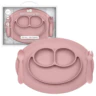 Komplet Naczyń Silikonowych Mini Feeding Set PASTELOWY RÓŻ