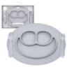 Komplet Naczyń Silikonowych Mini Feeding Set PASTELOWA SZAROŚĆ